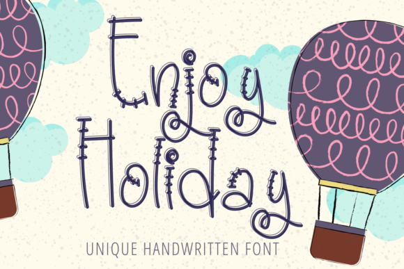 Discover the Playful Charm of the Enjoy Holiday Typeface