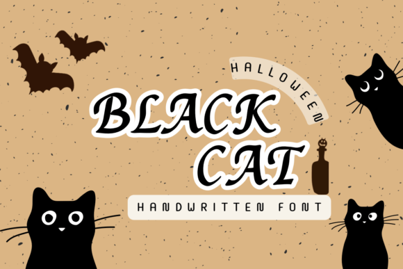Halloween Black Cat: A Spooky & Playful Typeface for Your Projects