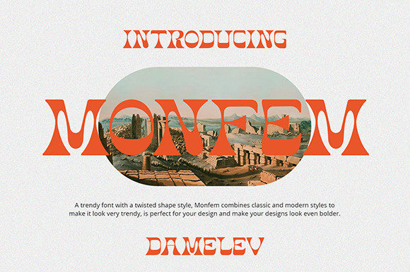 Monfem: A Vintage Display Font for Timeless Design