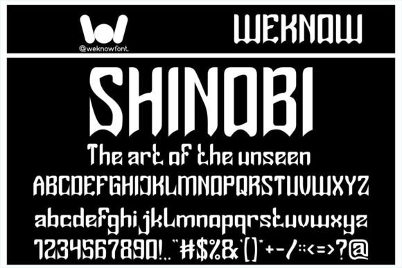 Shinobi: A Display Typeface Where Gothic Drama Meets Samurai Precision