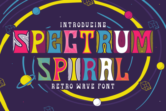 Spectrum Spiral: The Retro Wave Typeface That Pulses with Neon Energy